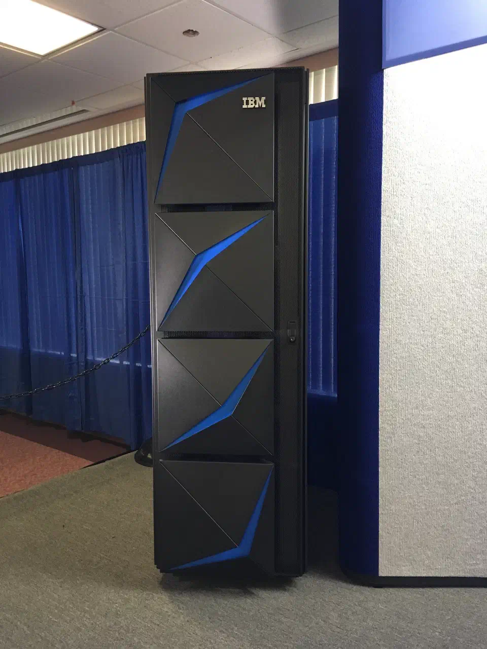IBM z15 mainframe single-frame unit in a data center