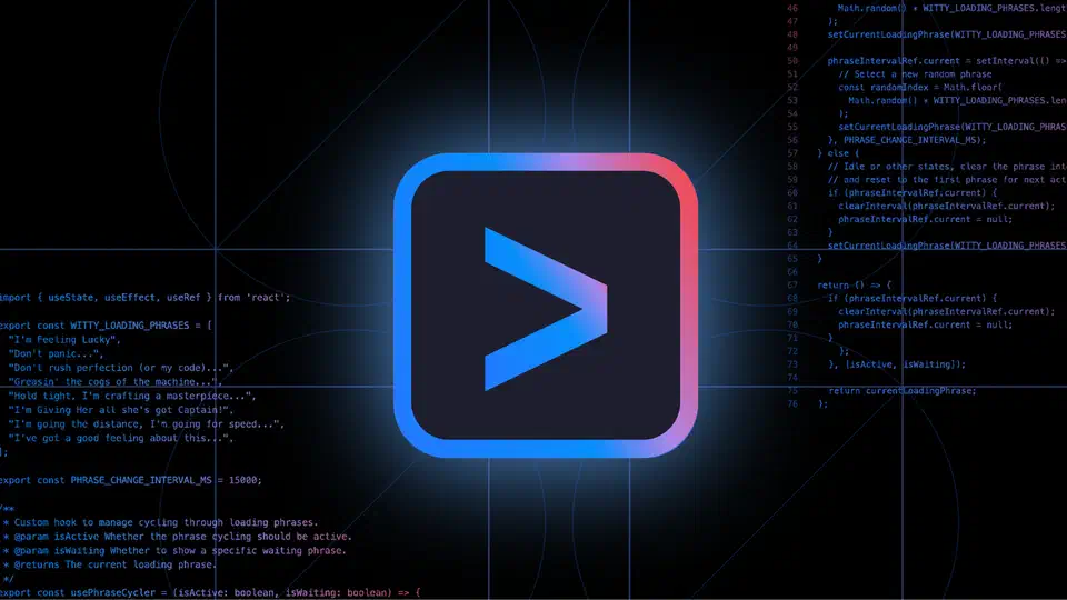 Google&rsquo;s promotional image for Gemini CLI showing the open-source AI agent branding