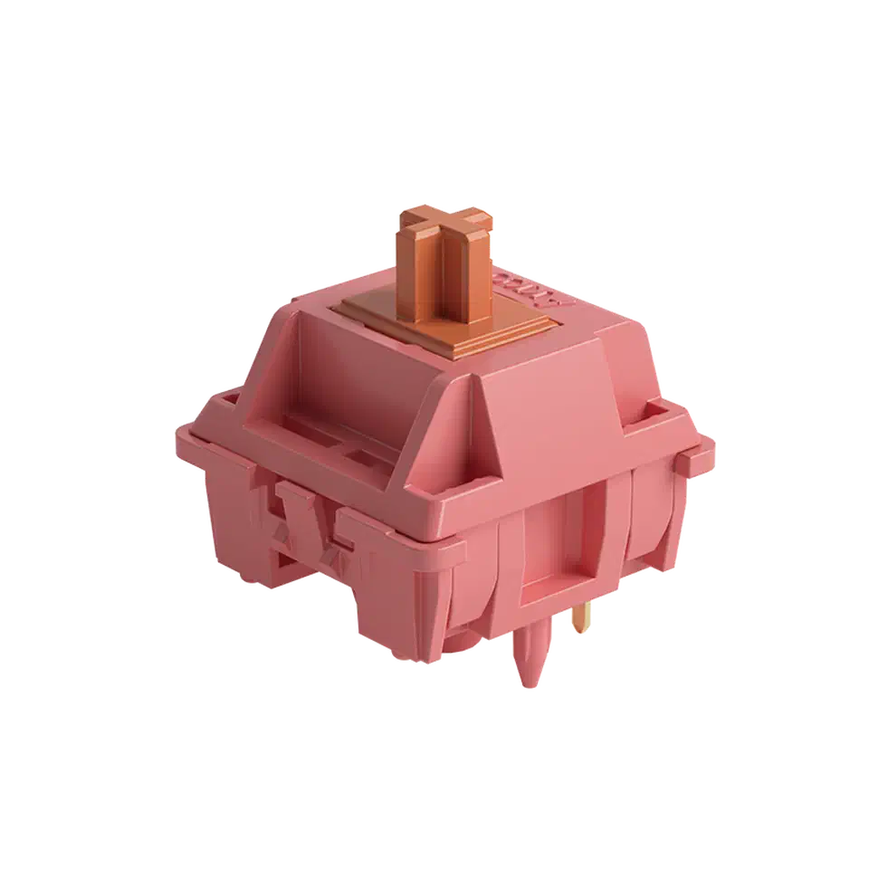 Akko Rosewood linear switch with warm brown nylon housing