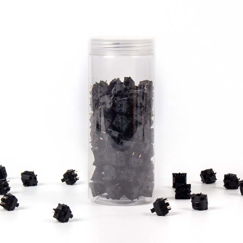 Gateron Oil King linear switch set with black nylon INK-style housing
