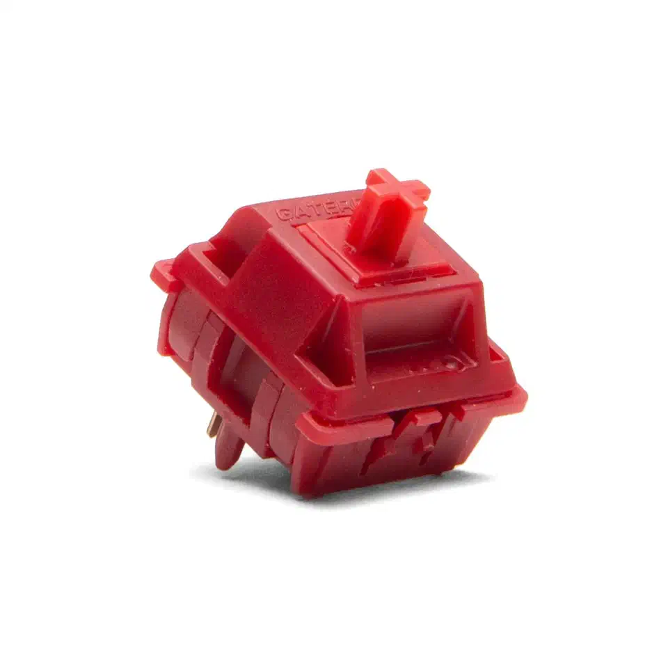 Sillyworks x Gateron Type R tactile switch with red nylon housing and POM stem