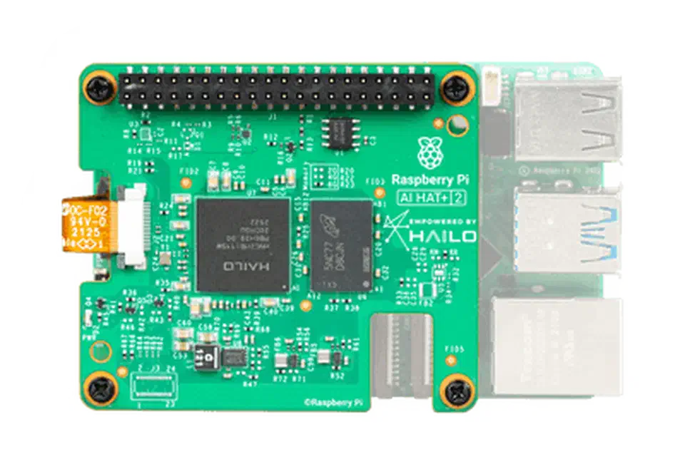Raspberry Pi AI HAT+ 2 board with the Hailo-10H accelerator pre-mounted, sold as a single unit for around $130