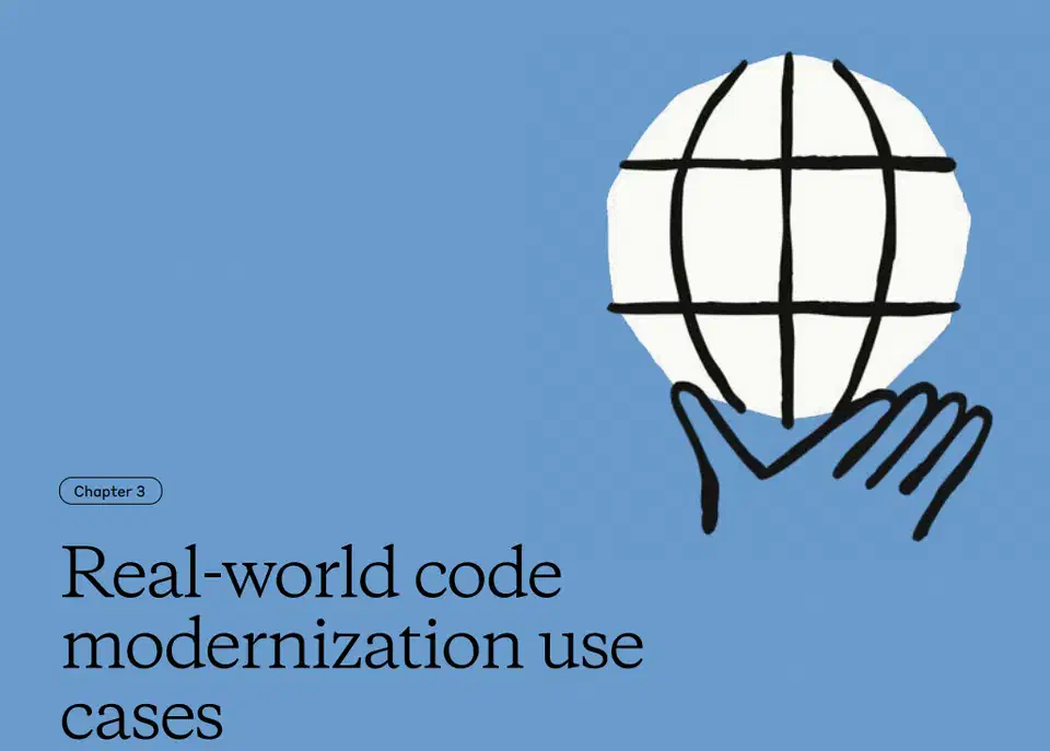 Diagram showing real-world Claude Code COBOL modernization use cases including language migration and platform transformation