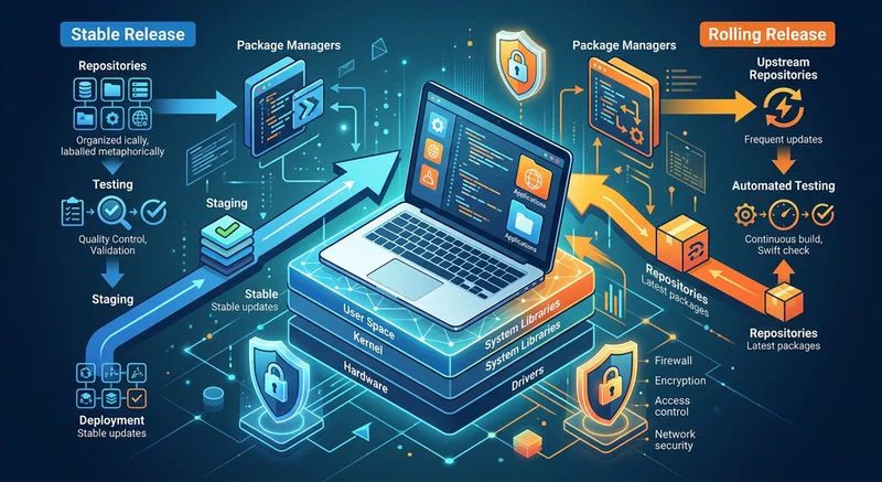 Debian and Arch Linux represent opposite ends of the Linux philosophy spectrum - stability vs bleeding-edge, predictability vs control. A 2026 breakdown of package management, update cadence, installation complexity, and real-world use cases helps clarify which suits your workflow. Debian vs. Arch 2026: Choosing the Best Daily Driver