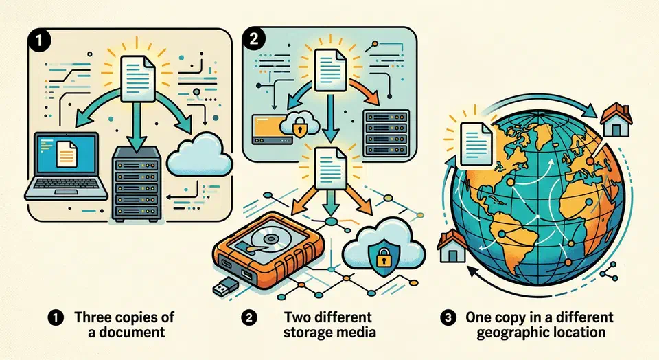 The 3-2-1 Backup Strategy: Three Copies, Two Media, One Offsite