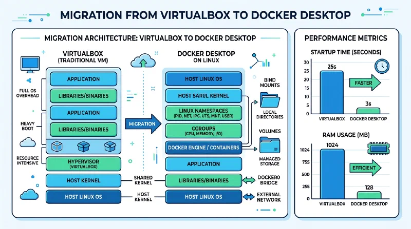 Moving from VirtualBox to Docker Desktop on Linux