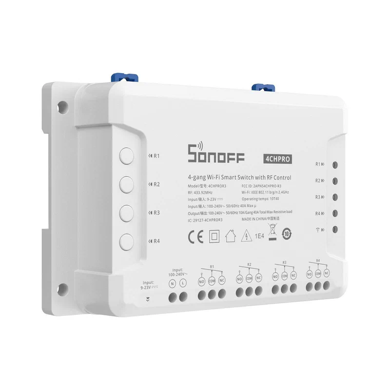 Sonoff 4CH Pro R3 four-channel WiFi smart relay switch with RF control