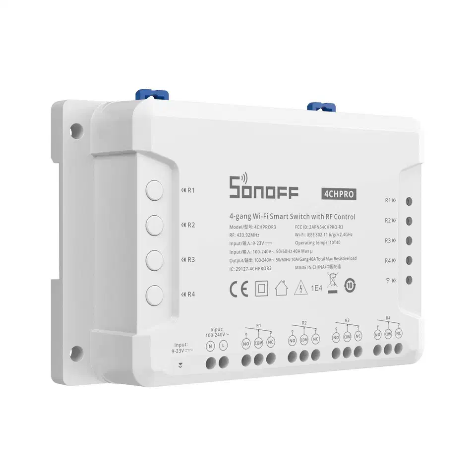 Sonoff 4CH Pro R3 four-channel WiFi smart relay switch with RF control