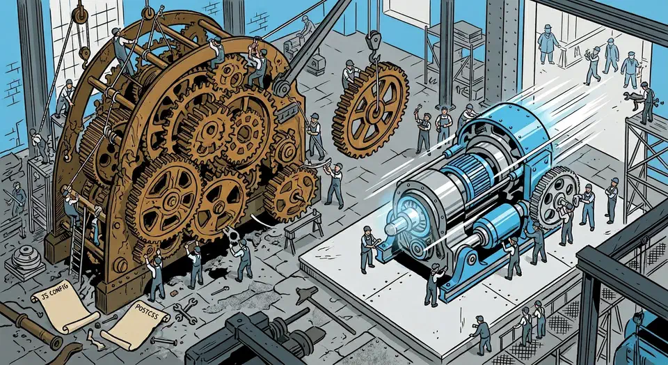 Tailwind CSS v4 replaces the JavaScript-based PostCSS plugin with a Rust-powered Oxide engine, moves configuration from tailwind.config.js into CSS-native @theme directives, and delivers up to 5x faster full builds. The migration from v3 requires updating utility names, adopting @import tailwindcss as the new entry point, and converting your config file to CSS equivalents. Tailwind CSS v4: What Changed and How to Migrate