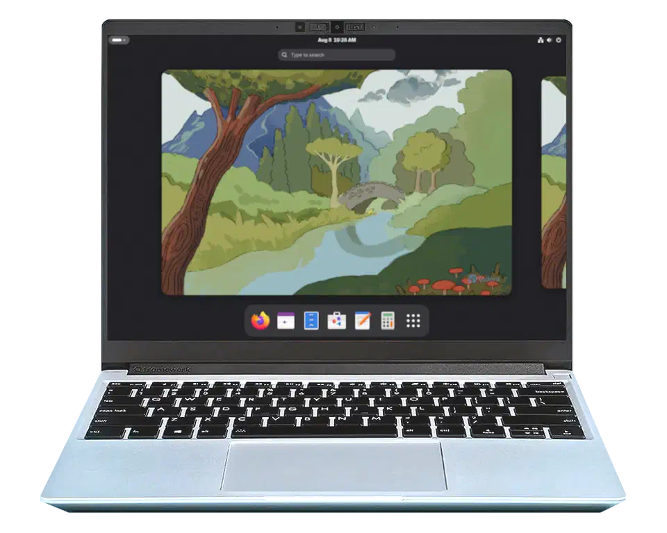 Fedora Silverblue running the GNOME desktop environment on a laptop