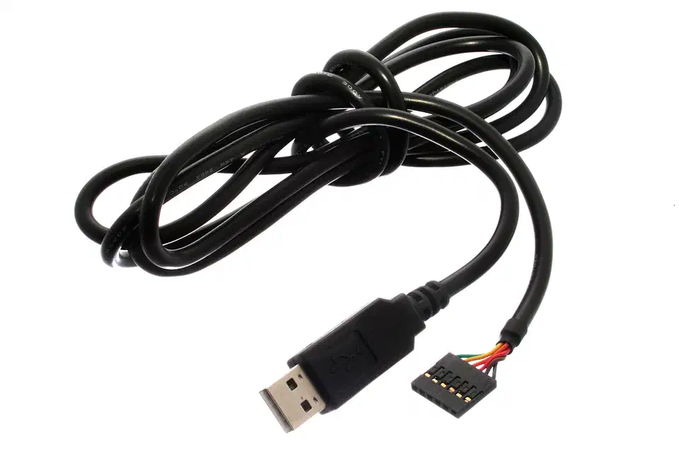 FTDI USB to TTL serial cable with a 6-pin header