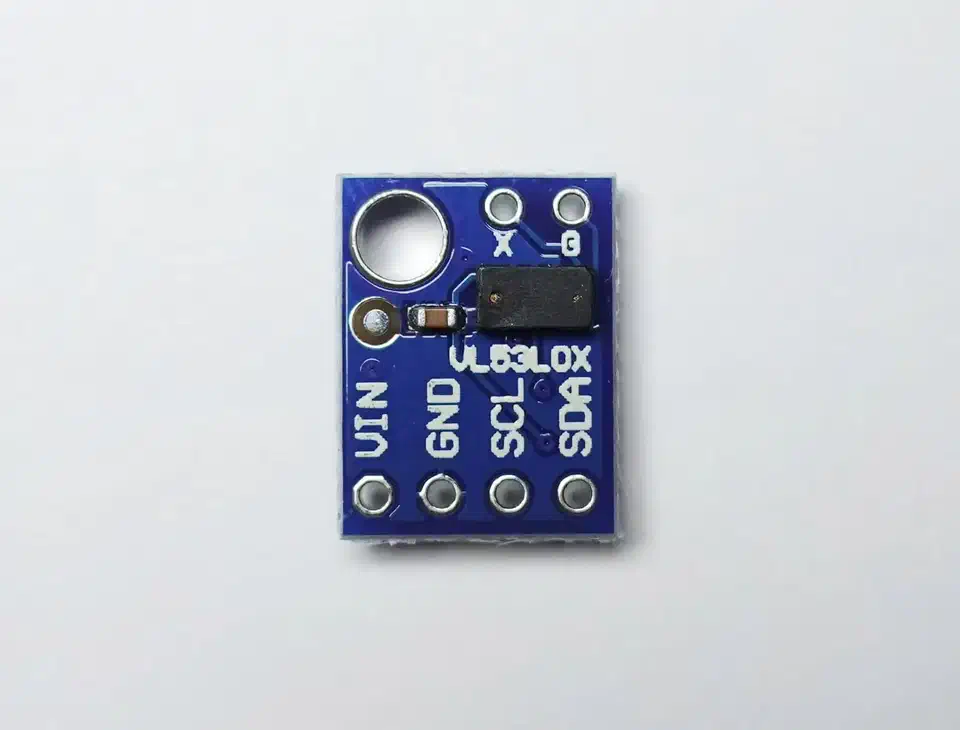 VL53L0X sensor wiring diagram showing VCC, GND, SCL, SDA, GPIO1 and XSHUT connections
