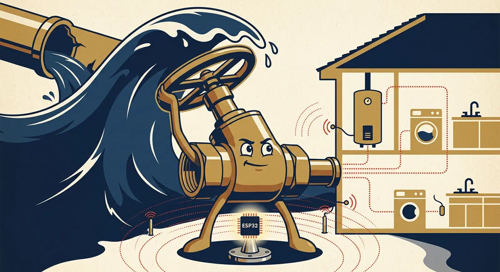 A $60 ESPHome build shuts your water off in seconds