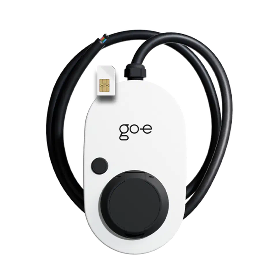 go-e Charger Gemini 2.0 wall box with integrated charging cable