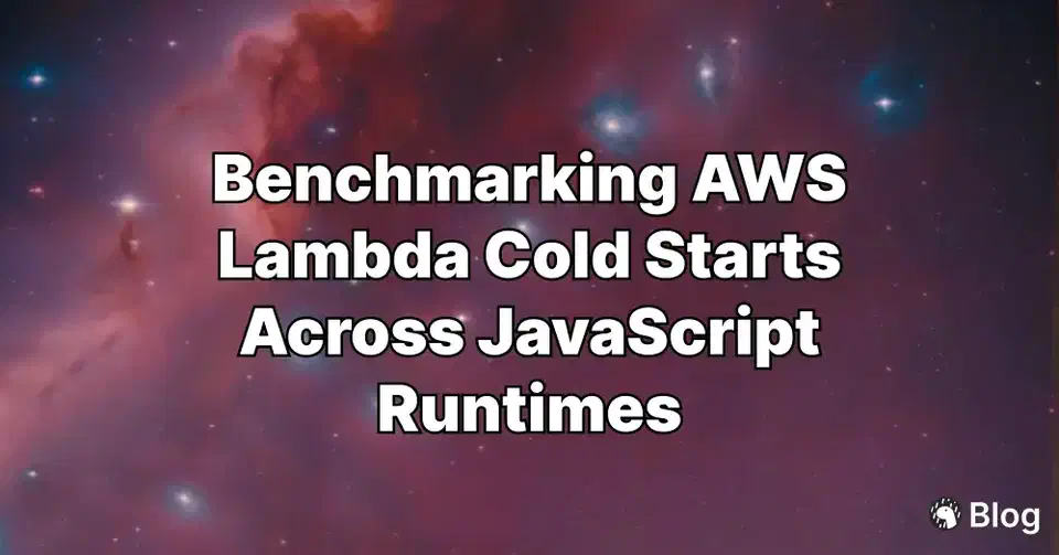 Bar chart comparing AWS Lambda cold-start times for Bun, Deno, and Node.js across a three-month production benchmark